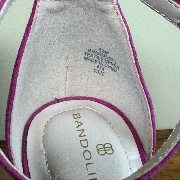BANDOLINO Women's Armory Dress Sandals - Magenta Faux Suede - Picture 8 of 16